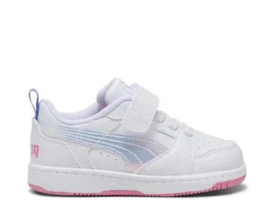 Puma Rebound V6 Lo TD Λευκό -Ροζ Παιδικά Sneakers